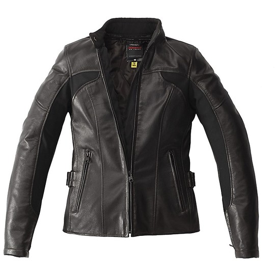 Woman Motorcycle Leather Jacket Custom SpidI MYSTIC Brown