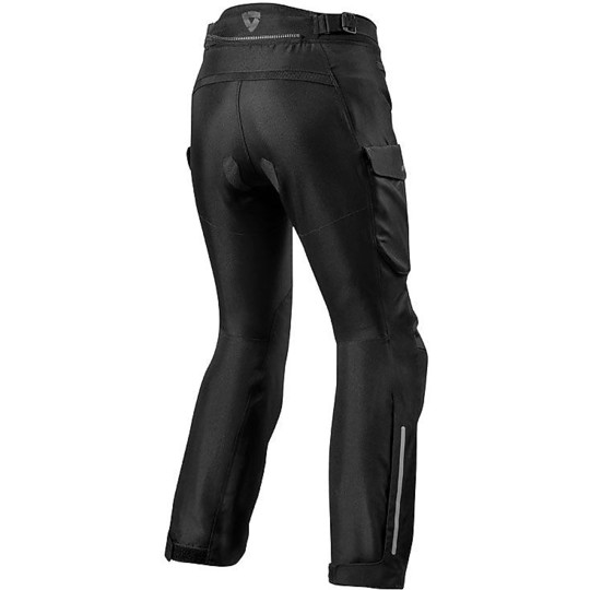 Woman Motorcycle Pants Fabric Rev'it OUTBACK 3 LADIES Black Shortened