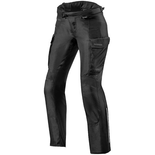 Woman Motorcycle Pants Fabric Rev'it OUTBACK 3 LADIES Black Stretched