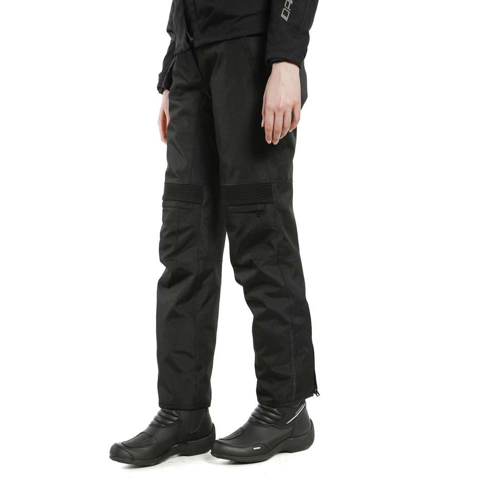 Woman Motorcycle Pants In Dainese CAMPBELL LADY D-Dry Black Fabric