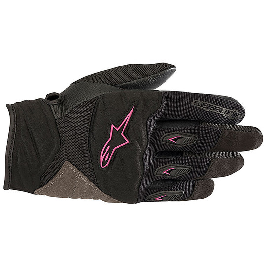 Women's Alpinestars Motorcycle Gloves Star SHORE Black Fuchsia