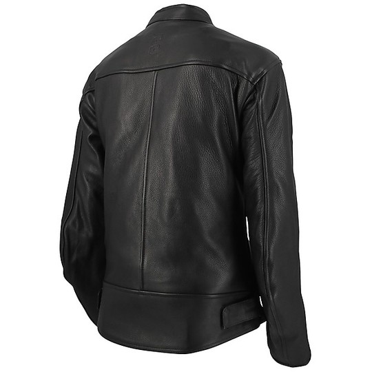 Women's Collarless Leather Biker Jacket - Carley - Barneys Originals