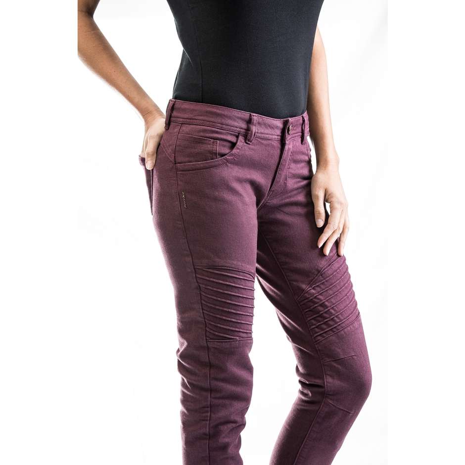 Women's Jeans Pants Certified Ixon VICKY Bordeaux