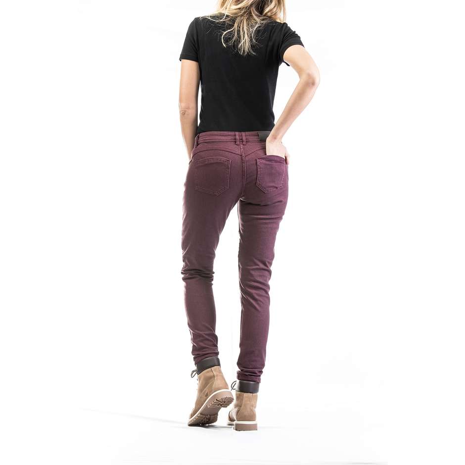 Women's Jeans Pants Certified Ixon VICKY Bordeaux