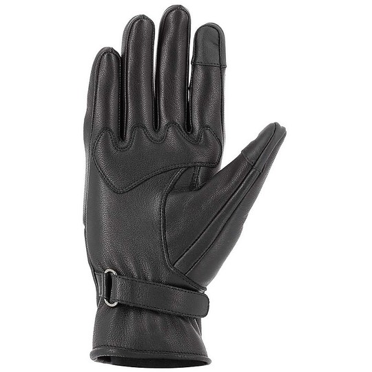 Women's Leather Gloves Vquattro City Murano 18 Lady Black Pink