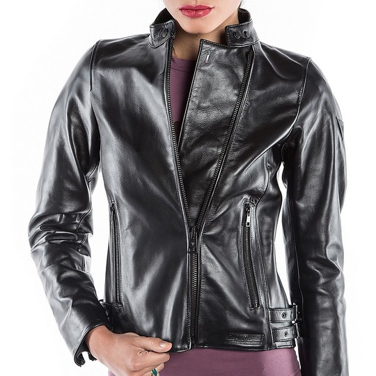 Women's Leather Jacket Custom Dainese 72 CHIODO 72 Lady Black