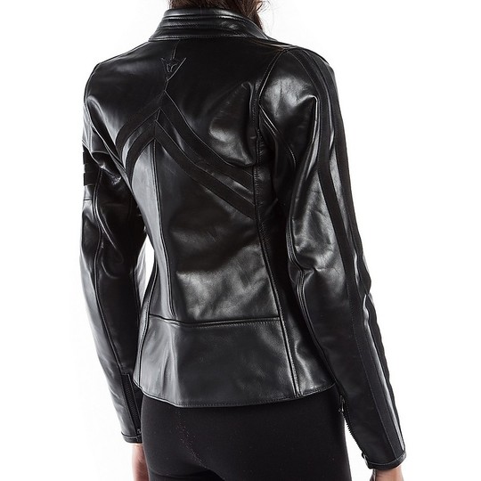 Women's Leather Jacket Custom Dainese 72 FRECCIA Lady Black