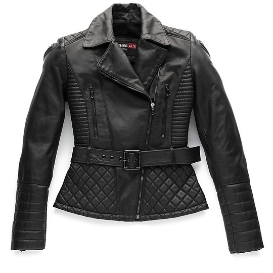Women's Leather Motorcycle Jacket Blauer Trinity