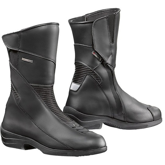 Women's Motorcycle Boots Tourism Form SIMO WP Black