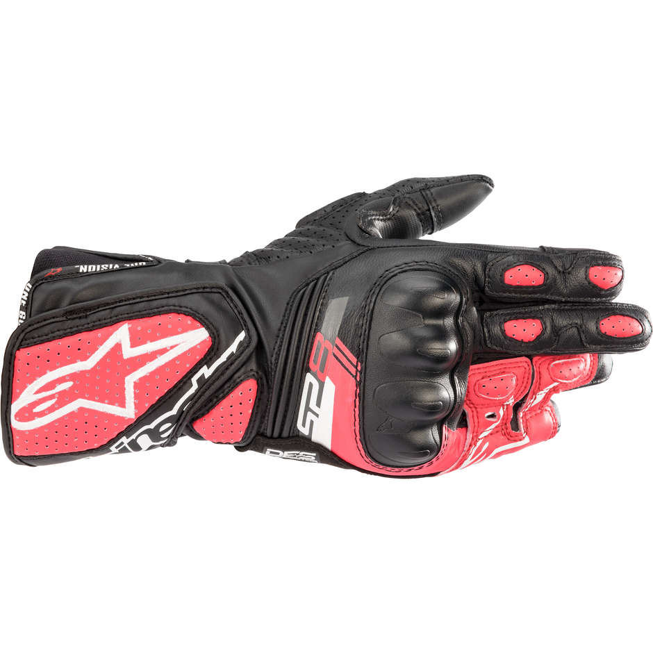 Women's Motorcycle Gloves Alpinestars STELLA SP-8 V3 Black White Diva Pink