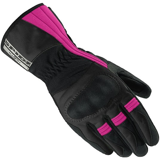 Women's Motorcycle Gloves H2Out Spidi VOYAGER GLOVES LADY Black Pink