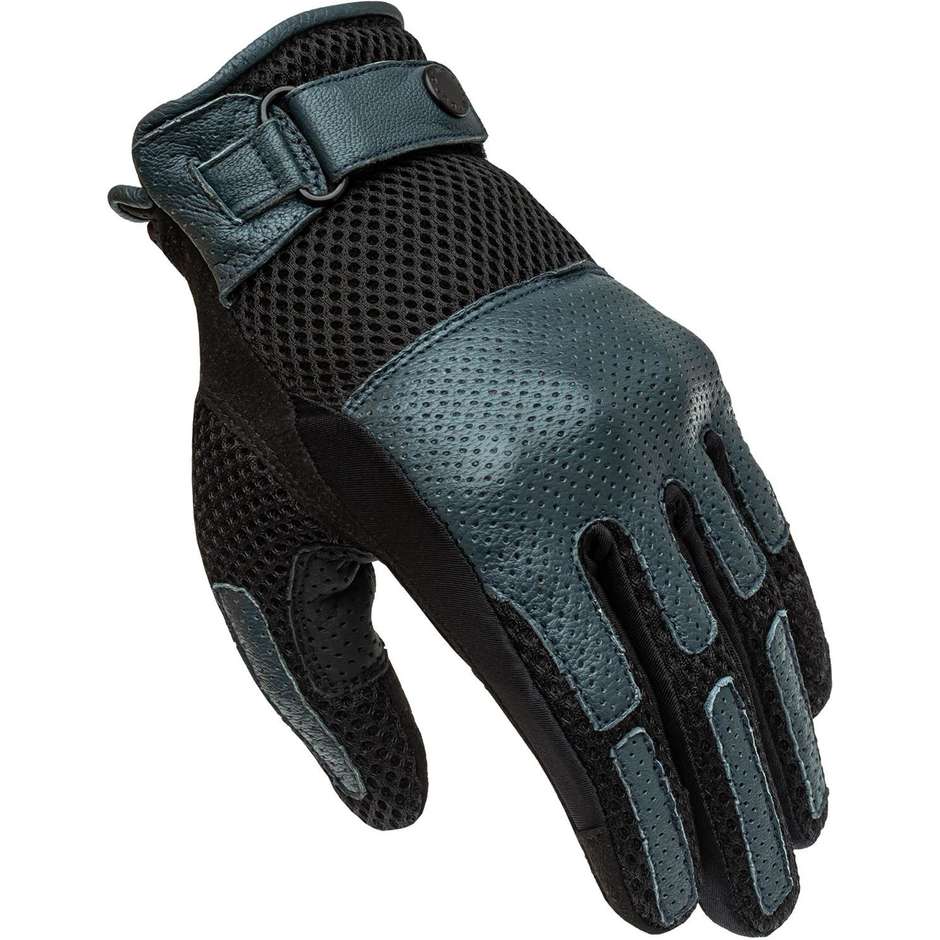 Women's Motorcycle Gloves in CE Leather Summer Tucano Urbano 9986HW WENDY Lady Blue Teal