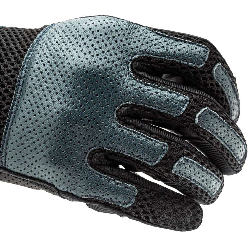 Women's Motorcycle Gloves in CE Leather Summer Tucano Urbano 9986HW WENDY Lady Blue Teal