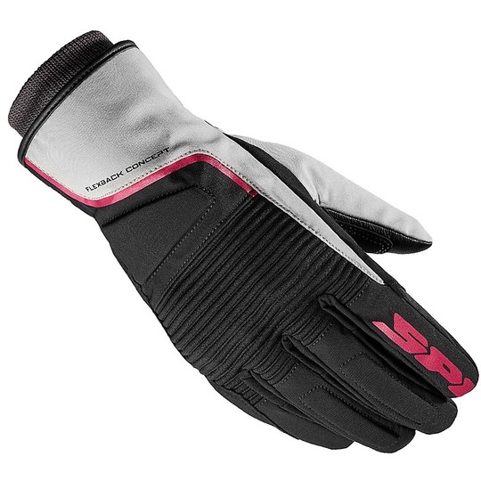 Women's Motorcycle Gloves in H2Out Spidi BREEZE LADY fabric Black pink