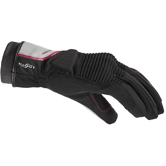 Women's Motorcycle Gloves in H2Out Spidi BREEZE LADY fabric Black pink
