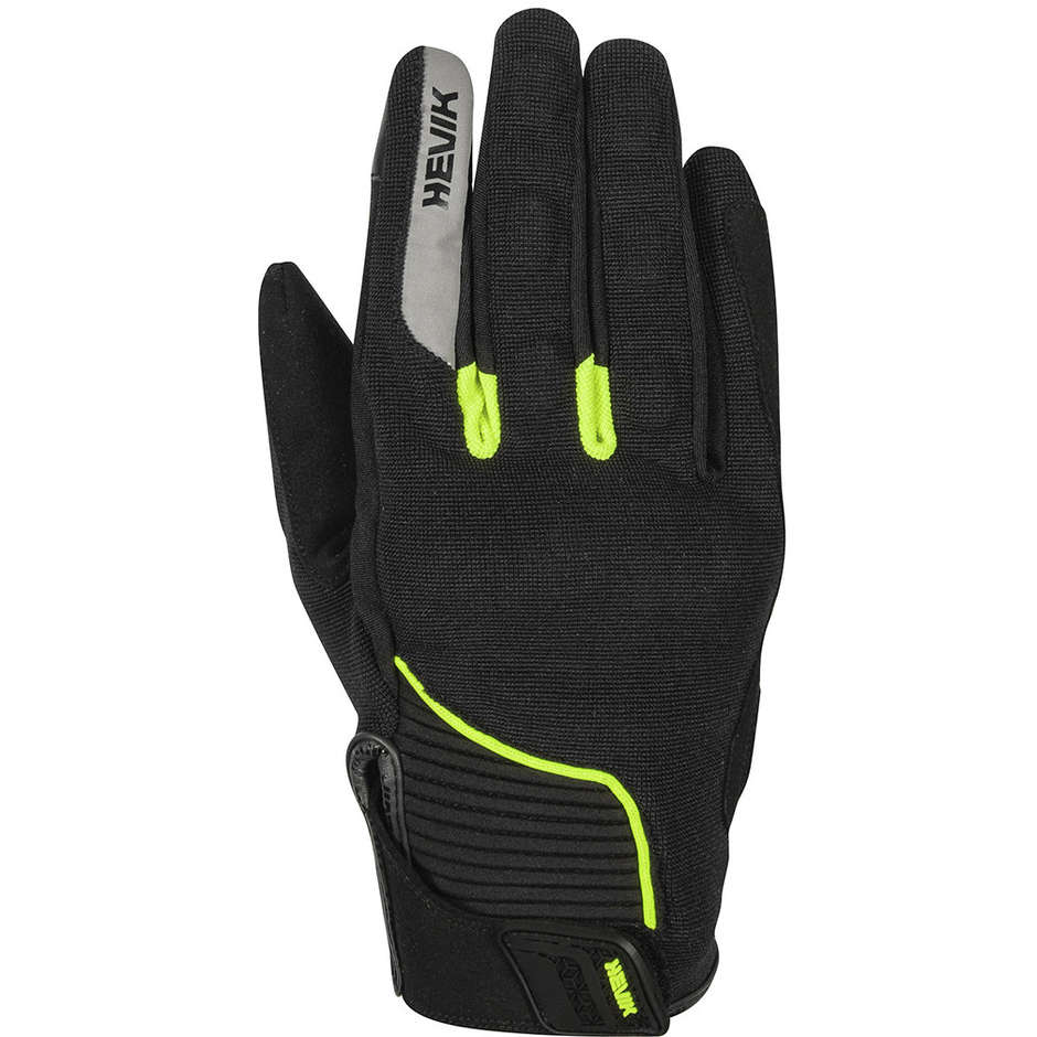 Women's Motorcycle Gloves in Hevik QUASAR Lady Black Yellow Summer Fabric