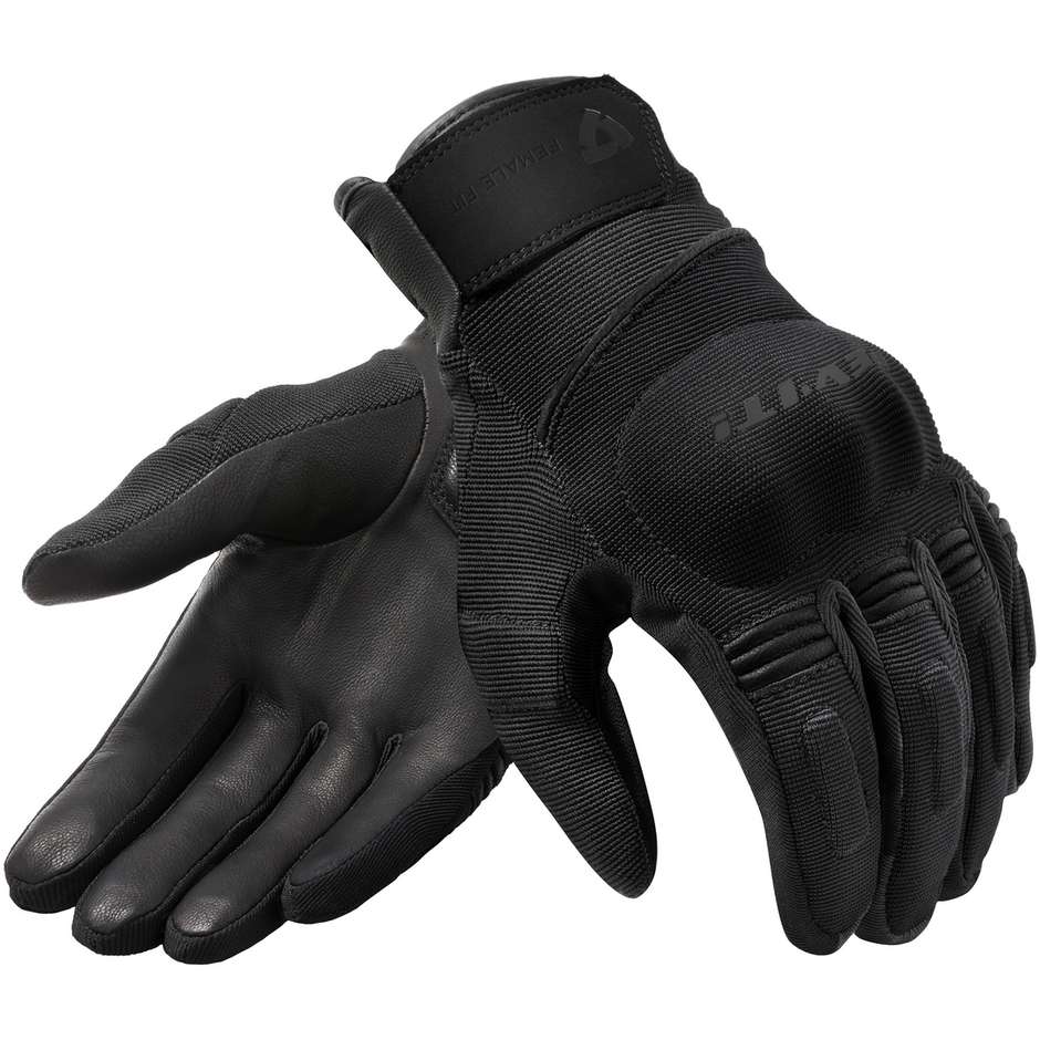 Women's Motorcycle Gloves in Rev'it MOSCA H2O Ladies Black Fabric