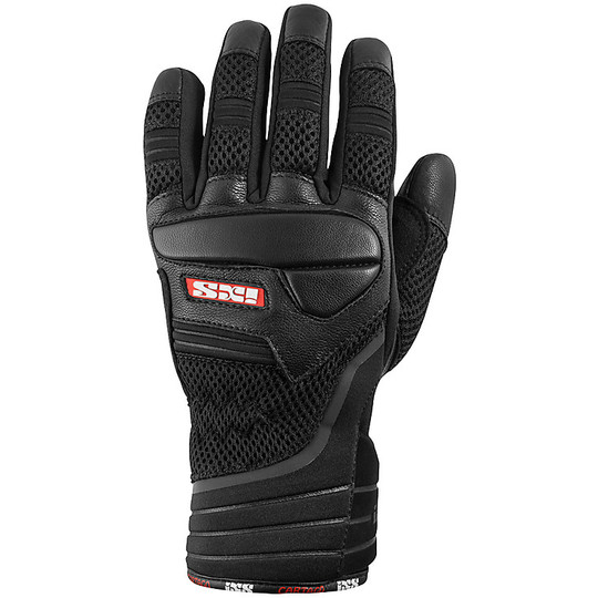 Women's Motorcycle Gloves in Touring Fabric Ixs Cartago Black Homologated