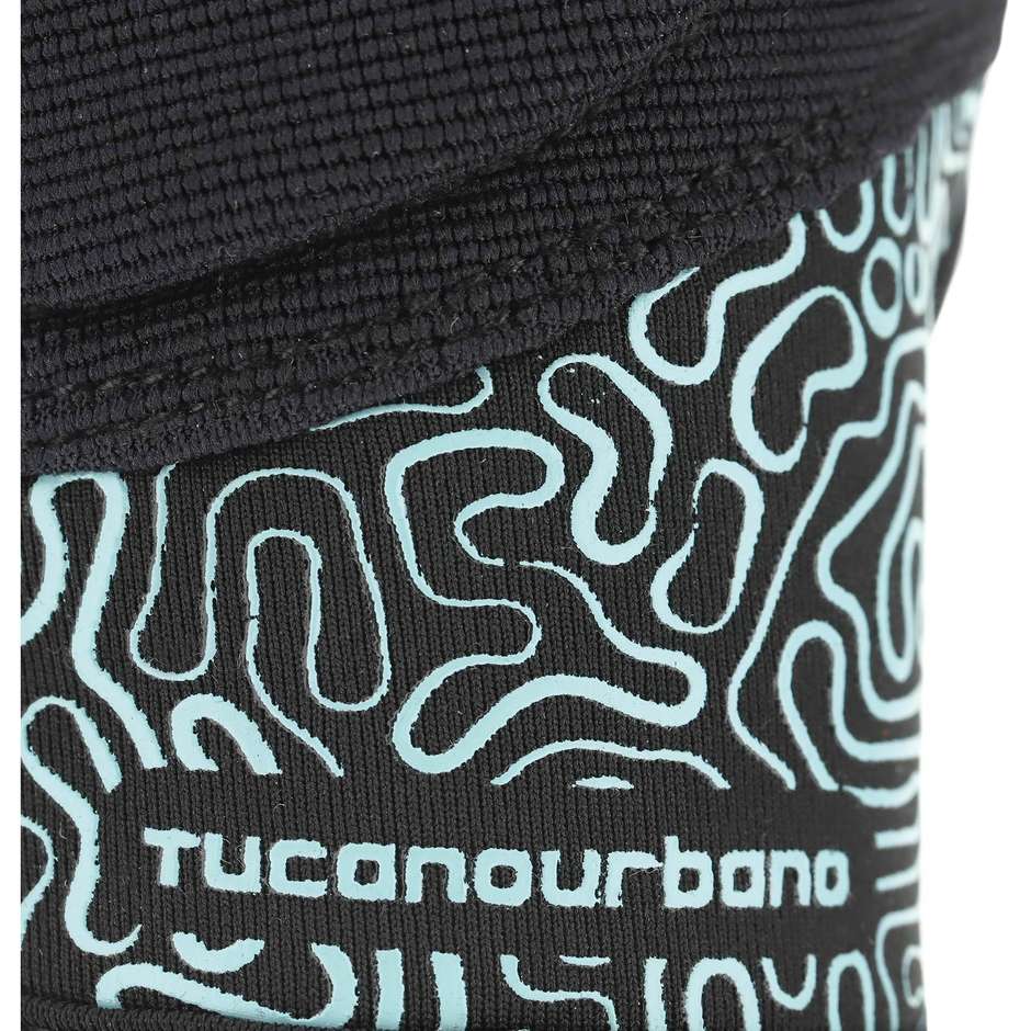 Women's Motorcycle Gloves in Tucano Urbano 9961HW LADY MIKY Black Tiffy Graphic Fabric