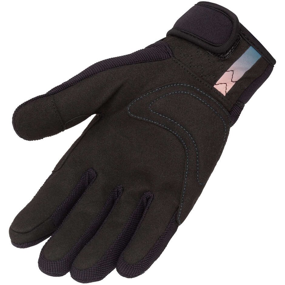 Women's Motorcycle Gloves in Tucano Urbano Fabric LADY MIKY Gradient Cyan