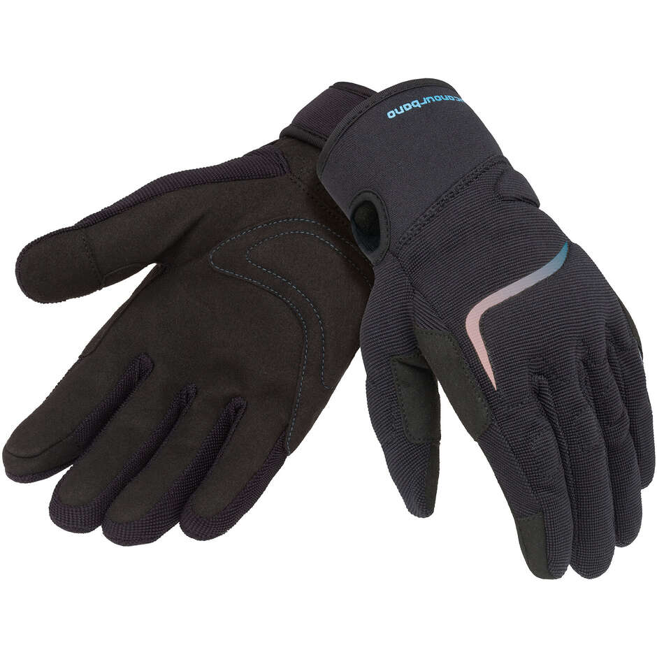 Women's Motorcycle Gloves in Tucano Urbano Fabric LADY MIKY Gradient Cyan