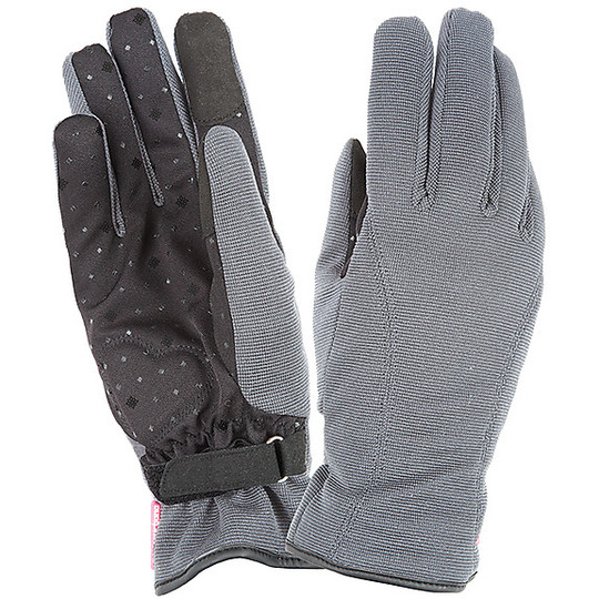 Women's Motorcycle Gloves In Urban Tucano Fabric New Lady 9954HW Gray Lady
