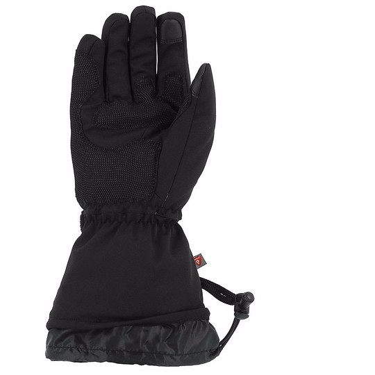 Women's Motorcycle Gloves in Winter Warming Fabric Vermont Black Lady Metropolis