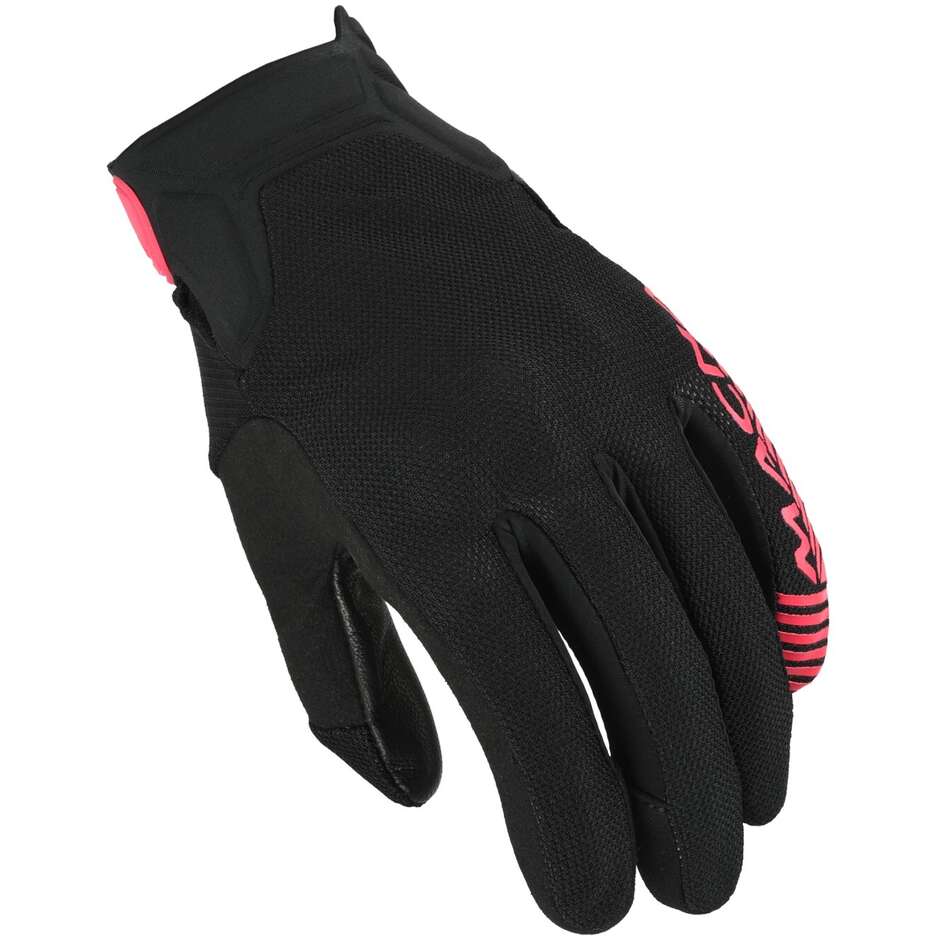 Women's Motorcycle Gloves Macna Obtain leather Black pink