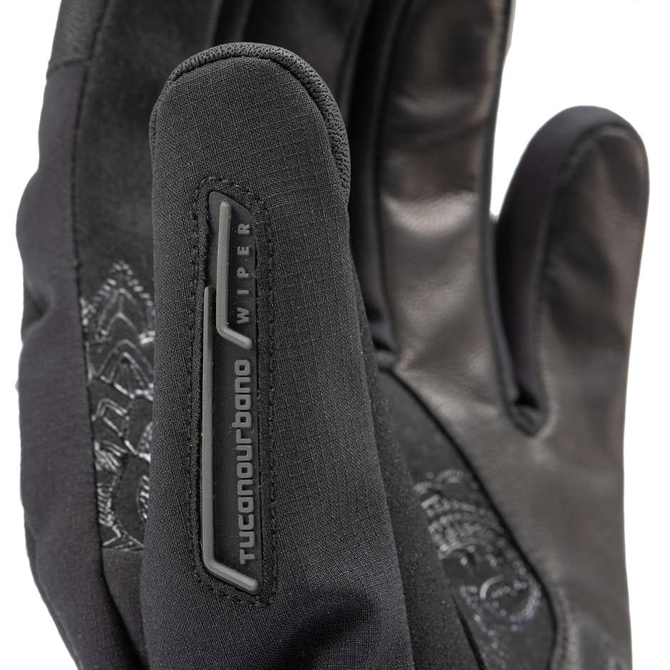 Women's Motorcycle Gloves Tucano Urbano GINKA 2G Black Fabric