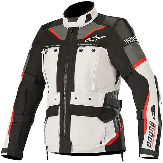 Women's Motorcycle Jacket 4 Seasons Stella Alpinestars Fabric ANDES PRO Drystar Tech Air Compatible Gray Black Red