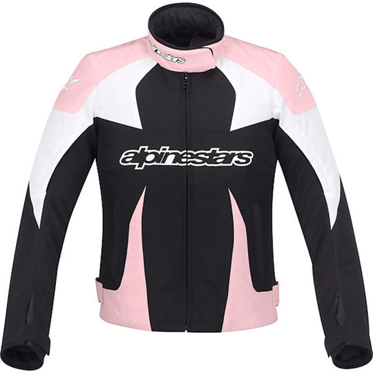 Women's Motorcycle Jacket Alpinestar Stable T-GP Plus Black / White / Pink