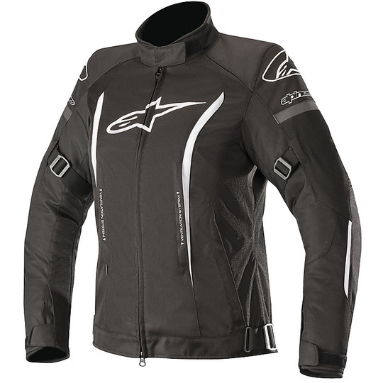 Women's Motorcycle Jacket Alpinestars Stella GUNNER v2 Waterproof Fabric Black White
