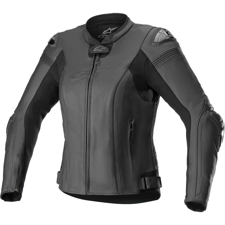 Women's Motorcycle Jacket in Alpinestars STELLA MISSILE V2 Black Leather