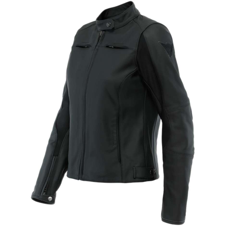 Women's Motorcycle Jacket in Dainese RAZON 2 LADY Black Leather
