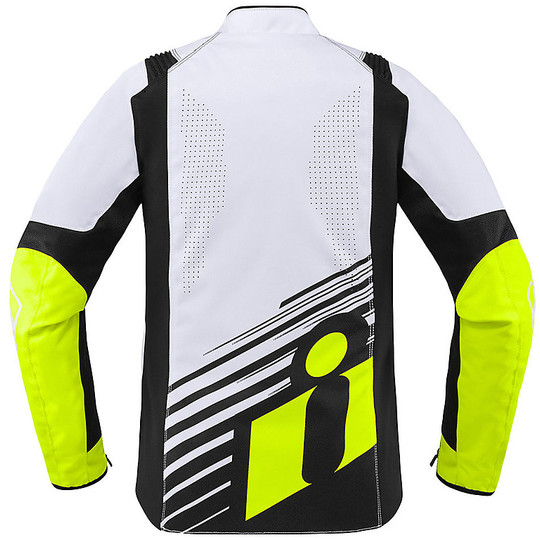 Women's Motorcycle Jacket in Fabric Icon OVERLORD SB2 Fluo Yellow