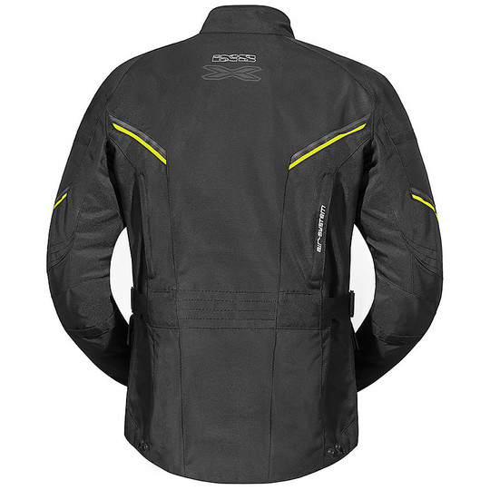 Women's Motorcycle Jacket in Fabric Ixs Malawi Black Yellow Fluo
