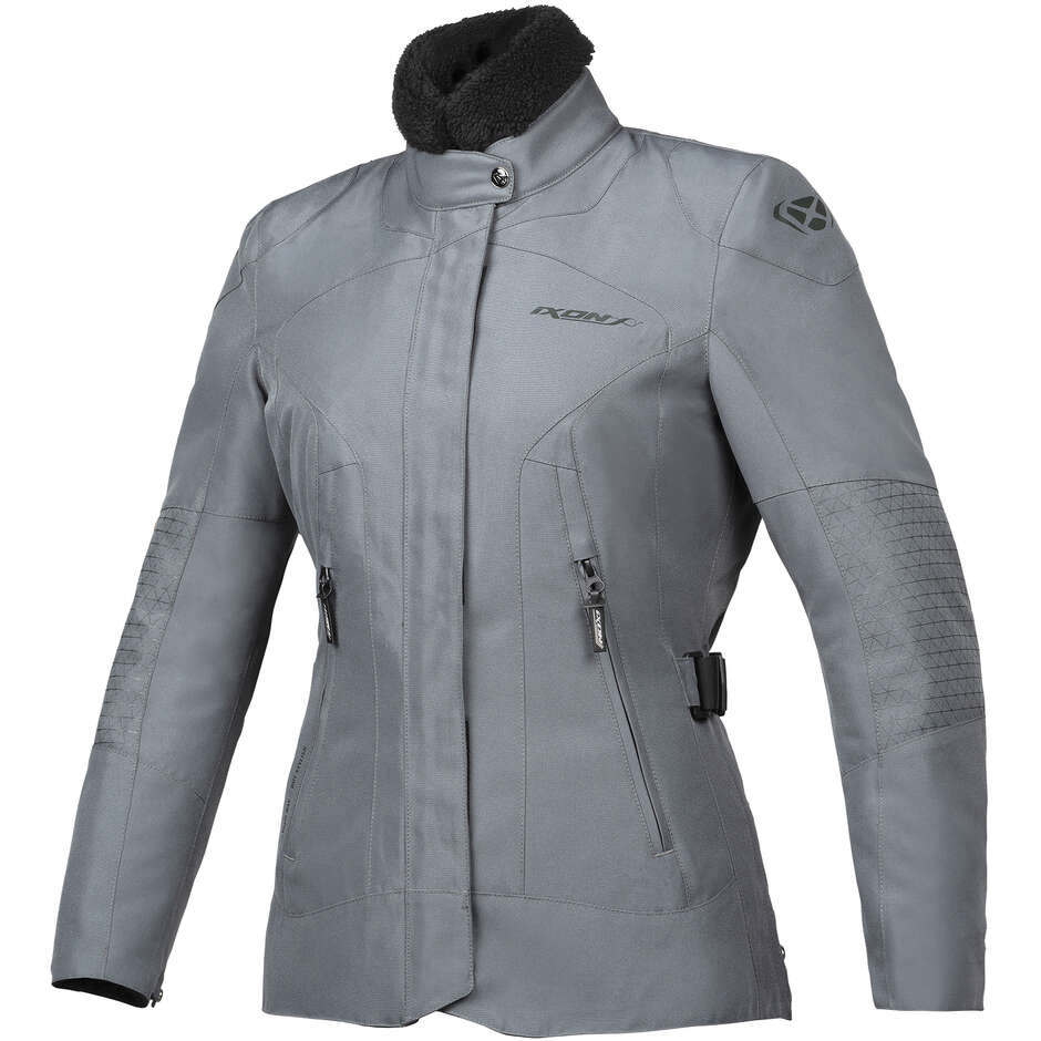 Women's Motorcycle Jacket In Ixon BLOOM Tactical Green Fabric
