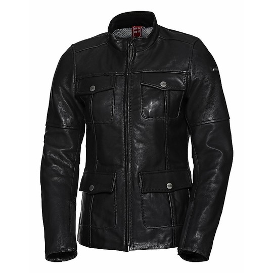 Women's Motorcycle Jacket In Leather Ixs Classic LD JOSY Black