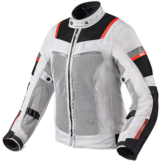 Women's Motorcycle Jacket Perforated Rev'it TORNADO 3 LADIES Silver Black