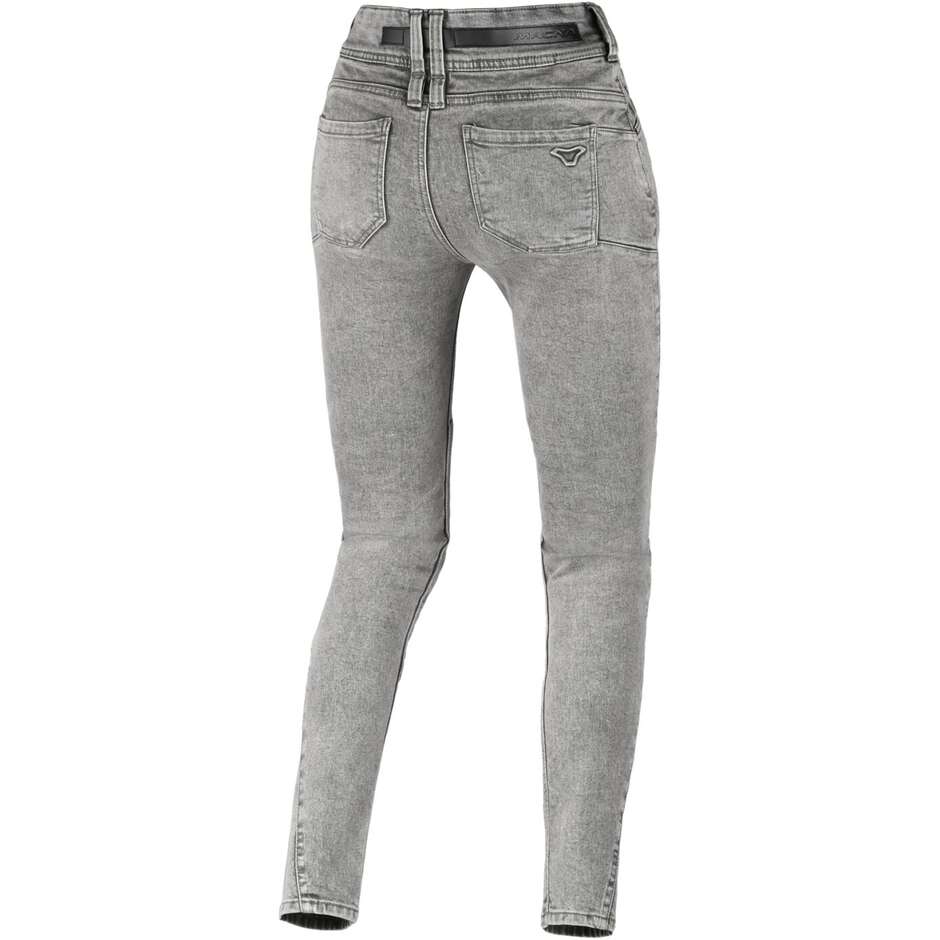 Women's Motorcycle Jeans Macna Aramon slim Grey - Shortened