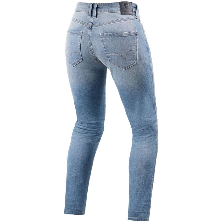 Women's Motorcycle Jeans Rev'it SHELBY 2 Ladies SK Washed Blue L30