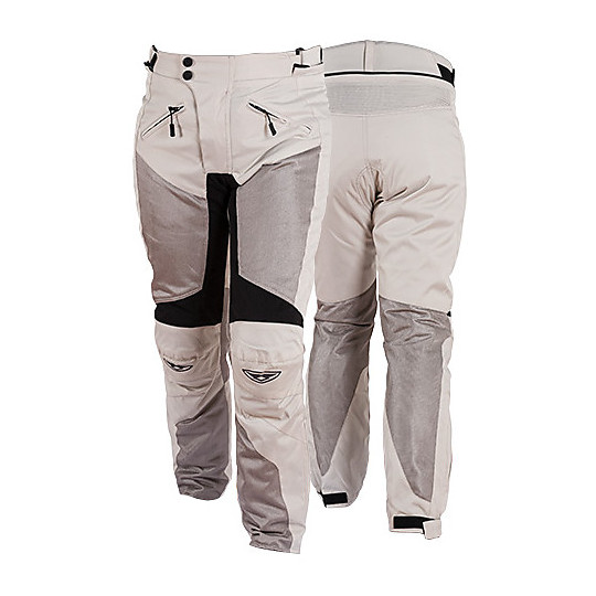 Women's Motorcycle Pants in Perforated Summer Fabric Prexport EGO LADY Gray  For Sale Online 