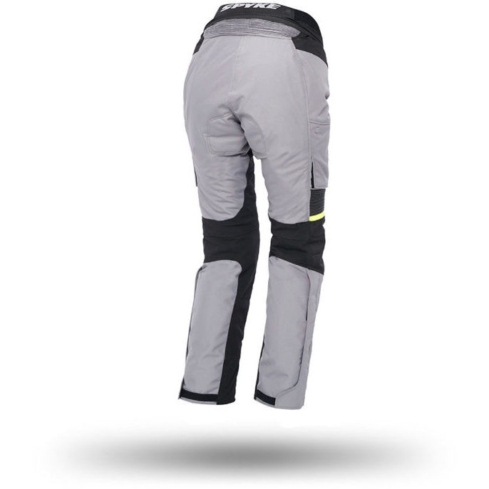 Women's Motorcycle Pants In Spyke EQUATOR Dry Tecno Pants Lady Gray Black Yellow Fluo Fabric