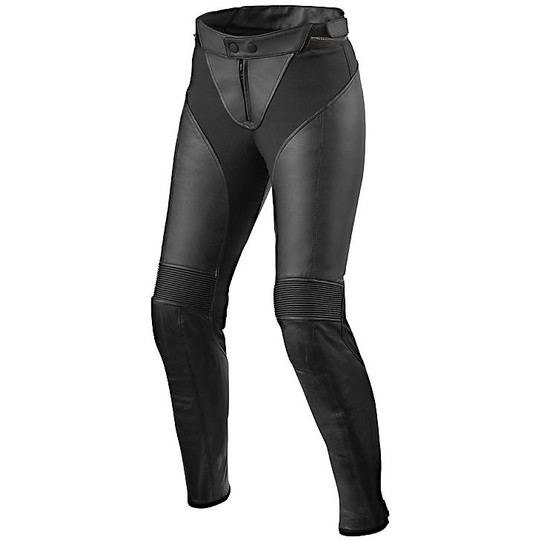Women's Motorcycle Pants Rev'it LUNA LADIES Black Shortened