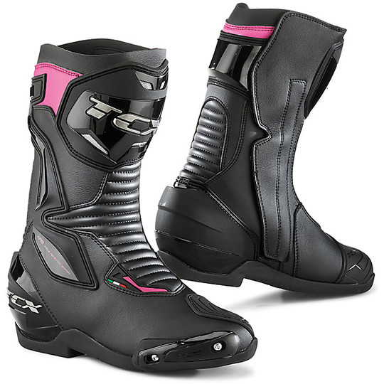 Women's Motorcycle Racing Boots TCX SP-MASTER Lady Black Fucsia