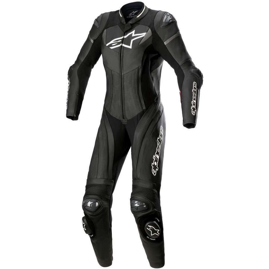 Women's Motorcycle Suit Alpinestars STELLA GP PLUS 1PC Metallic Gray White Black