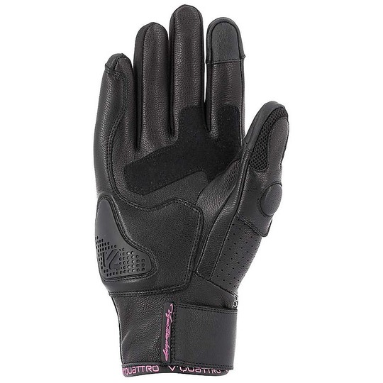 Women's Racing Leather Gloves Vquattro SPIDER EVO 18 Lady Black