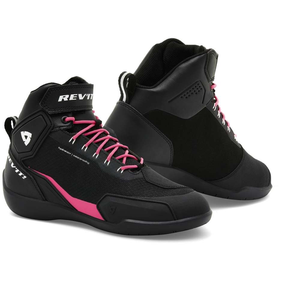 Women's Sport Motorcycle Shoes Rev'it G-FORCE H2O Ladies Black Pink