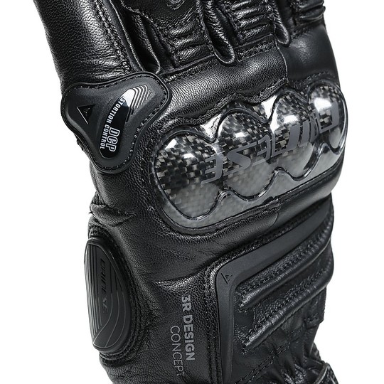 Women's Sports Motorcycle Gloves in Dainese CARBON 3 LADY Black Leather