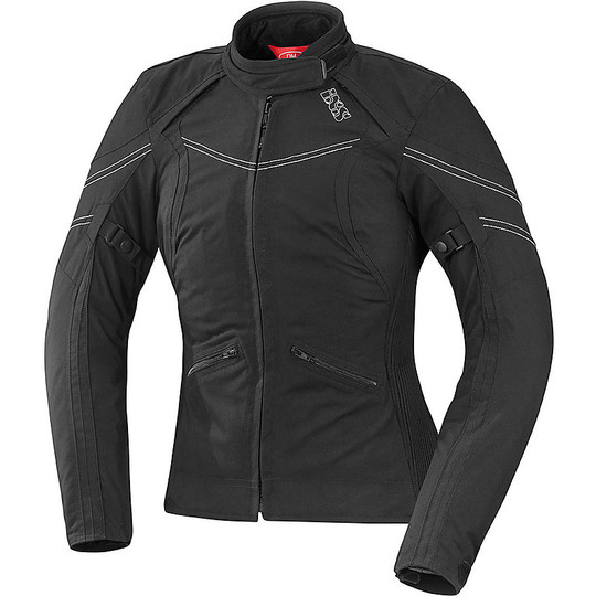 Women's Touring Motorcycle Jacket IXS Eileen Black Fabric